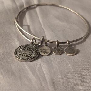 Alex and Ani Silver 'Soul Sister' Charm Bangle Bracelet